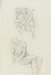 Études de figures masculines (recto et verso), pages 3 et 4 d